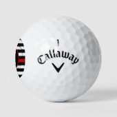 Firefighter Personalisiert Thin Red Line Monogram Golfball (Logo)