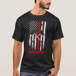 Firefighter Protect Serve Honorar Pick Axes gegenü T-Shirt