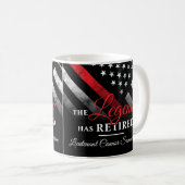 Firefighter Red Line Flag Fireman Retirement Kaffeetasse (VorderseiteRechts)