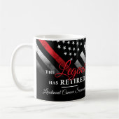 Firefighter Red Line Flag Fireman Retirement Kaffeetasse (Links)