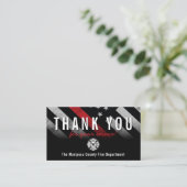 Firefighter Red Line Flaggenantworter Vielen Dank Visitenkarte (Stehend Vorderseite)