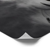 Firefighter Red Line Tribute Smoke American Flag Poster (Ecke)