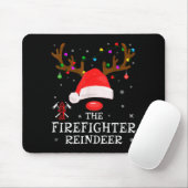 Firefighter Reindeer Family Matching Christmas Pjs Mousepad (Mit Mouse)