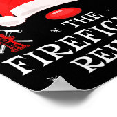 Firefighter Reindeer Family Matching Christmas Pjs Poster (Ecke)