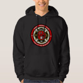 Firefighter Rescue ADD NAME Fire Department Abzeic Hoodie (Vorderseite)