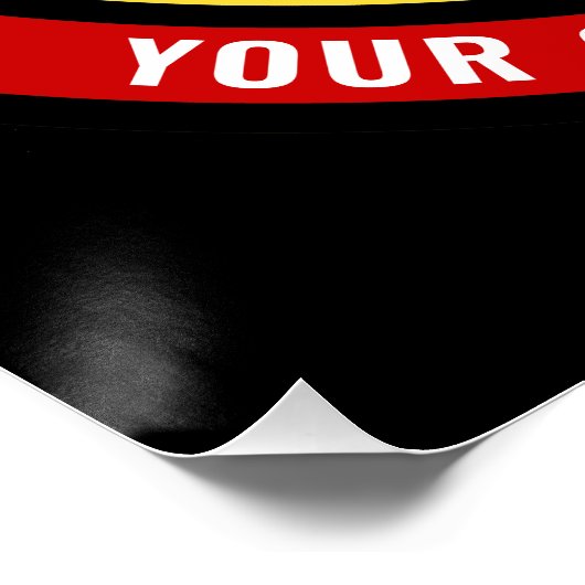 Firefighter Rescue ADD NAME Fire Department Abzeic Poster (Ecke)