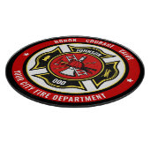 Firefighter Rescue ADD NAME Fire Department Abzeic Schneidebrett (Ecke)