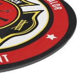 Firefighter Rescue ADD NAME Fire Department Abzeic Schneidebrett (Ecke)