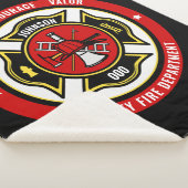 Firefighter Rescue ADD NAME Fire Department Abzeic Sherpadecke (3/4)