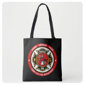 Firefighter Rescue ADD NAME Fire Department Abzeic Tasche