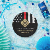 Firefighter Retirement Fire Department Party Pappteller (Party)