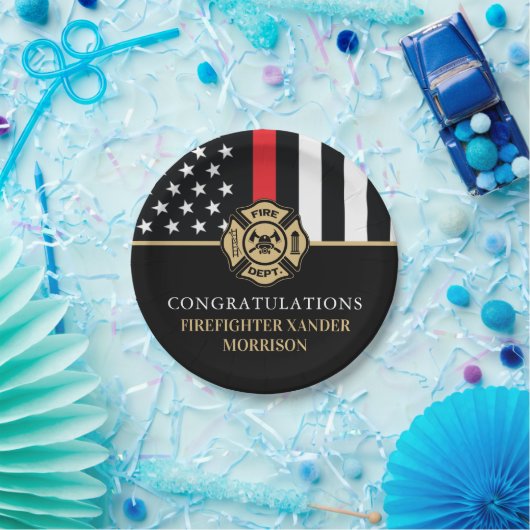 Firefighter Retirement Fire Department Party Pappteller (Party)