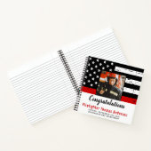 Firefighter Retirement Foto Thin Red Line Gast Notizblock (Innenseite)