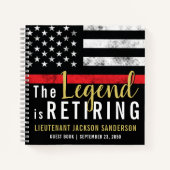 Firefighter Retirement Partys Fireman Guest Notizblock (Vorderseite)