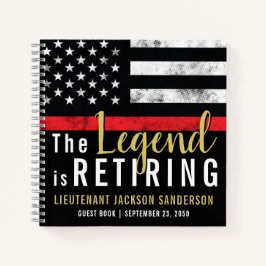 Firefighter Retirement Partys Fireman Guest Notizblock