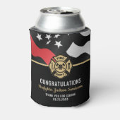 Firefighter Retirement Red Line Flag Fireman Dosenkühler (Kanne Rückseite)