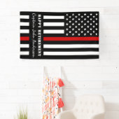 Firefighter Retirement Thin Red Line Banner (Insitu)