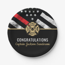 Firefighter Retirement Thin Red Line