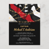 Firefighter Ruhestand American Flag Thai Red Line Postkarte (Vorderseite)