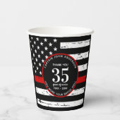 Firefighter-Ruhestand Party Benutzerdefiniert dünn Pappbecher (Rückseite)