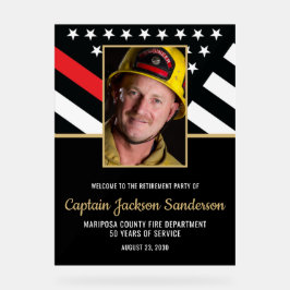 Firefighter-Ruhestand Party Fireman Foto Acrylschild