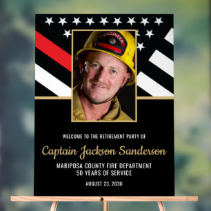 Firefighter-Ruhestand Party Fireman Foto Acrylschild
