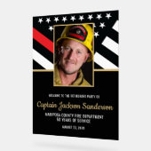 Firefighter-Ruhestand Party Fireman Foto Acrylschild (Winkel)