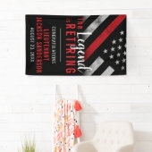 Firefighter Ruhestand Party Red Line Flag Feuerweh Banner (Insitu)
