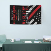 Firefighter Ruhestand Party Red Line Flag Feuerweh Banner (Messeveranstaltung)