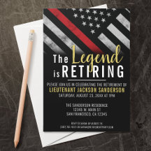 Firefighter Ruhestand Party Red Line Flag Feuerweh