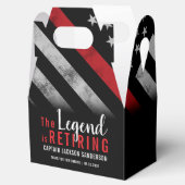 Firefighter Ruhestand Party Red Line Flag Feuerweh Geschenkschachtel (Geöffnet)