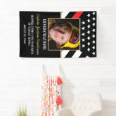 Firefighter-Ruhestand Party Red Line Flaggen-Foto Banner (Insitu)