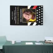 Firefighter-Ruhestand Party Red Line Flaggen-Foto Banner (Messeveranstaltung)