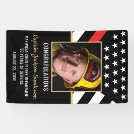 Firefighter-Ruhestand Party Red Line Flaggen-Foto Banner