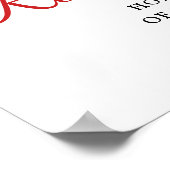 Firefighter-Ruhestand Party Thin Red Line Willkomm Poster (Ecke)