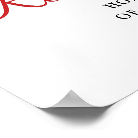 Firefighter-Ruhestand Party Thin Red Line Willkomm Poster (Ecke)