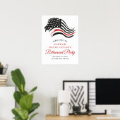 Firefighter-Ruhestand Party Thin Red Line Willkomm Poster (Heimbüro)