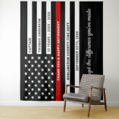 Firefighter-Ruhestandsfahne mit benutzerdefinierte Wandteppich (Beispiel)