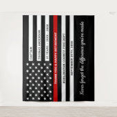 Firefighter-Ruhestandsfahne mit benutzerdefinierte Wandteppich (Vorderseite)