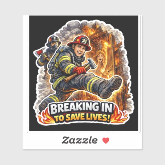 Firefighter Save Lives Sticker (Blatt)