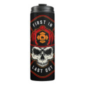 Firefighter Skull Maltese Cross Thermosbecher (Vorderseite)