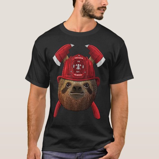 Firefighter Sloth Fireman Boys Kids Fire Rescue La T-Shirt (Vorderseite)