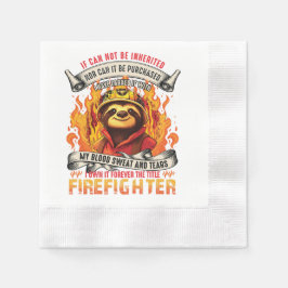 Firefighter Sloth Serviette