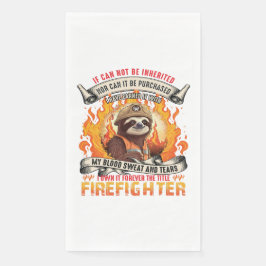 Firefighter Sloth Serviette