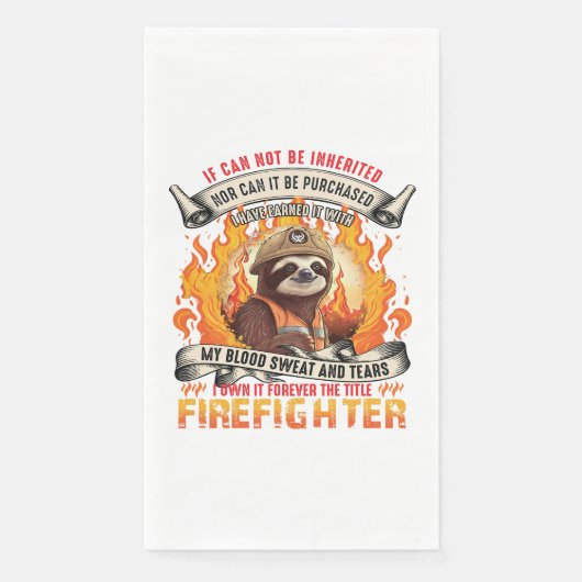 Firefighter Sloth Serviette (Vorderseite)