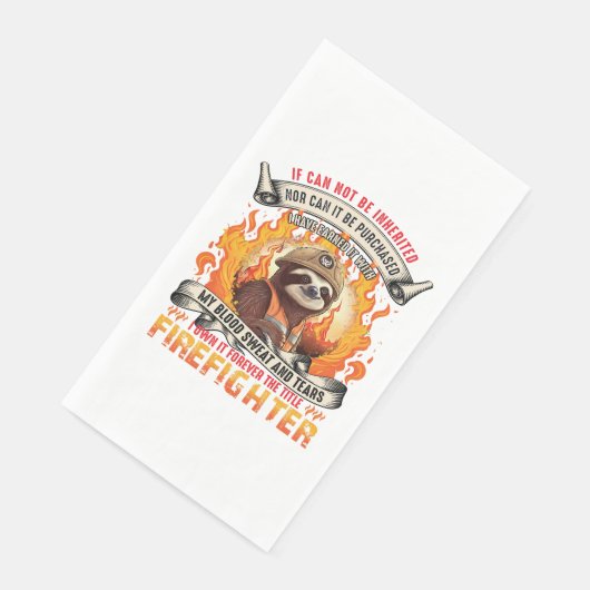 Firefighter Sloth Serviette (Ecke)
