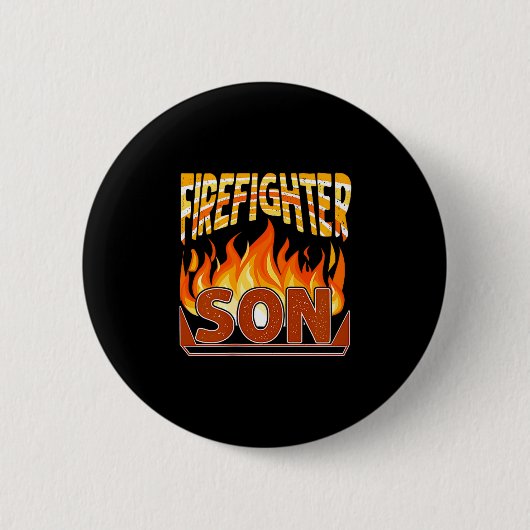 Firefighter Son Fireman Gift Proud Firefighter Quo Button (Vorderseite)
