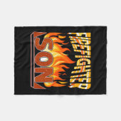 Firefighter Son Fireman Gift Proud Firefighter Quo Fleecedecke (Vorderseite (Horizontal))