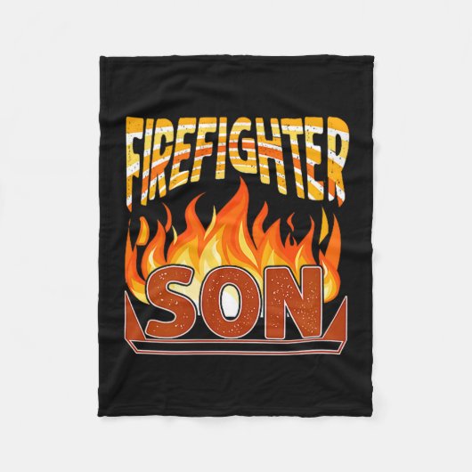 Firefighter Son Fireman Gift Proud Firefighter Quo Fleecedecke (Vorderseite)