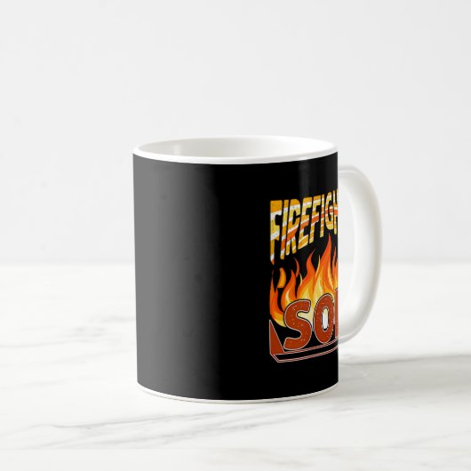 Firefighter Son Fireman Gift Proud Firefighter Quo Kaffeetasse (VorderseiteRechts)